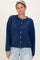 Navy Classic Crew Neck Button Cardigan