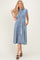 Denim Button Front Midi Dress
