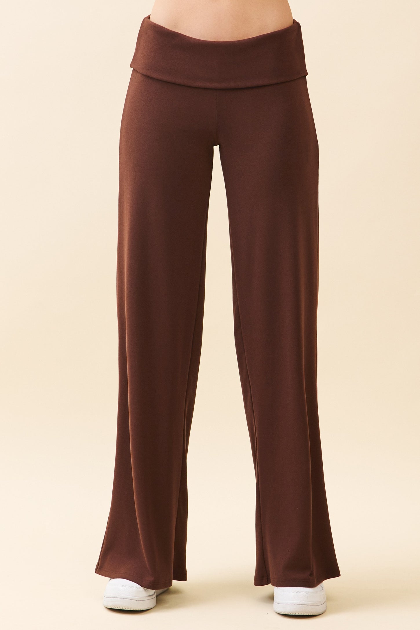 Cocoa Wide Leg Fold Over Lounge Pants