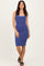 Light Navy Ribbed Square Neck Tank Dress