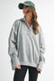 Heather Grey Snap Button Pullover Henley Sweatshirt