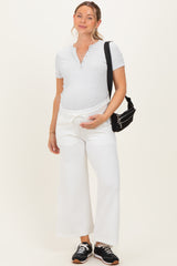 Ivory Ankle Wide Leg Maternity Lounge Pants