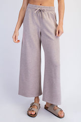 Heather Taupe Ankle Wide Leg Maternity Lounge Pants