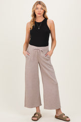 Heather Taupe Ankle Wide Leg Maternity Lounge Pants