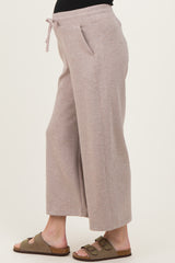 Heather Taupe Ankle Wide Leg Maternity Lounge Pants