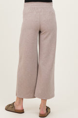 Heather Taupe Ankle Wide Leg Maternity Lounge Pants
