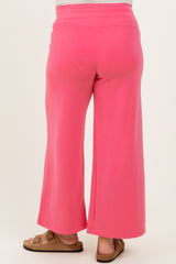 Fuchsia Ankle Wide Leg Maternity Lounge Pants