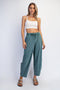 Teal Mineral Wash Barrel Leg Lounge Pants
