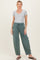 Teal Mineral Wash Barrel Leg Maternity Lounge Pants