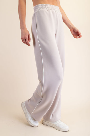 Beige Stripe Detail Lounge Pants