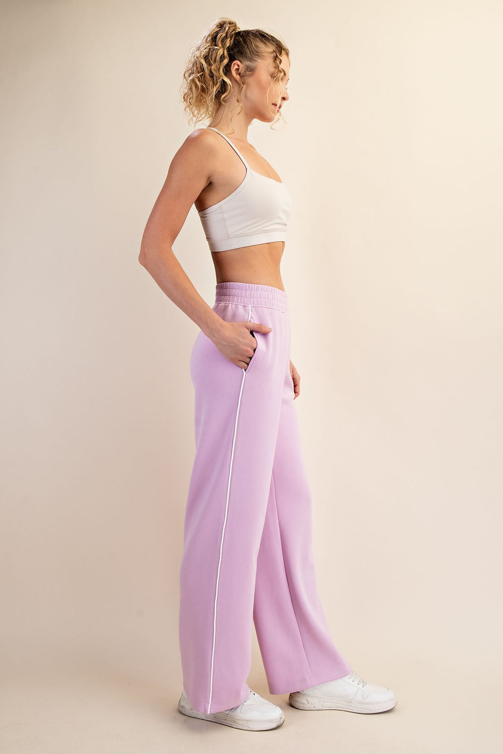 Light Pink Stripe Detail Lounge Pants
