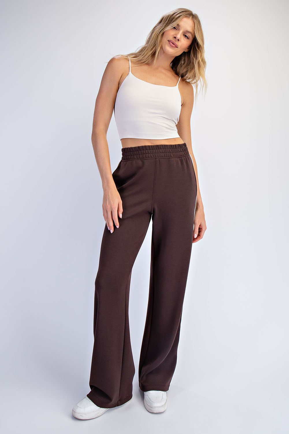 Brown Stripe Detail Lounge Pants