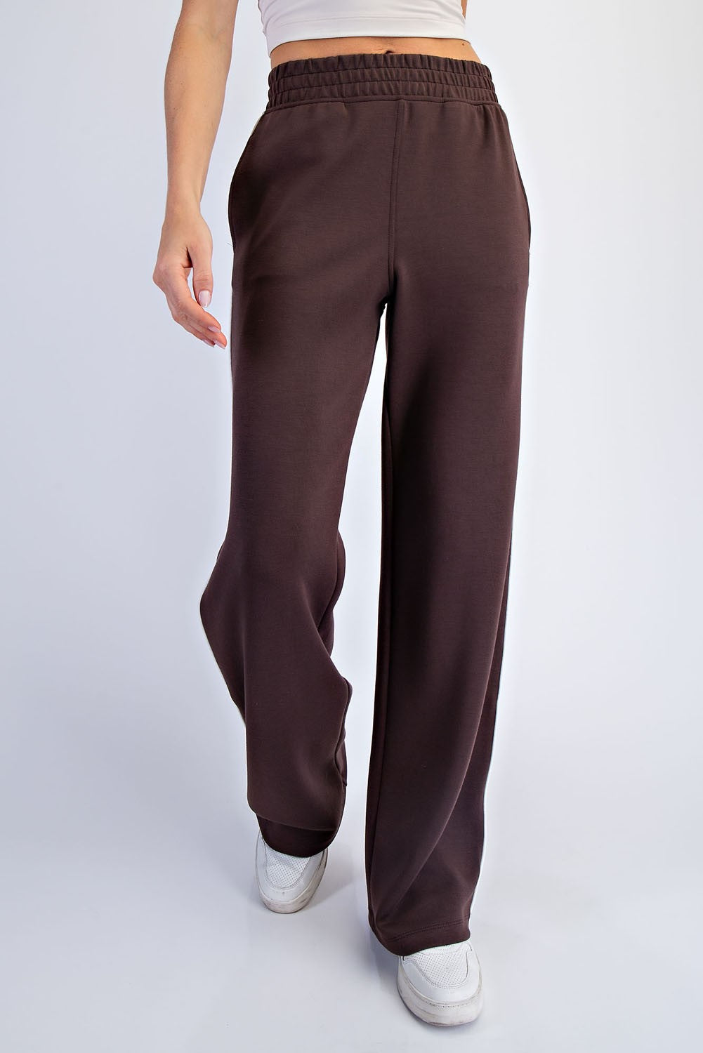 Brown Stripe Detail Lounge Pants