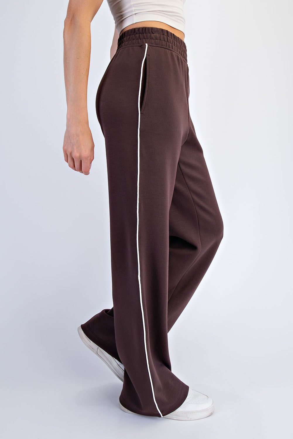 Brown Stripe Detail Lounge Pants