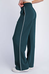 Forest Green Stripe Detail Lounge Pants