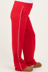 Red Stripe Detail Maternity Lounge Pants