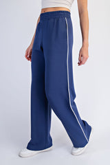 Navy Stripe Detail Maternity Lounge Pants