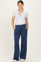Navy Stripe Detail Maternity Lounge Pants