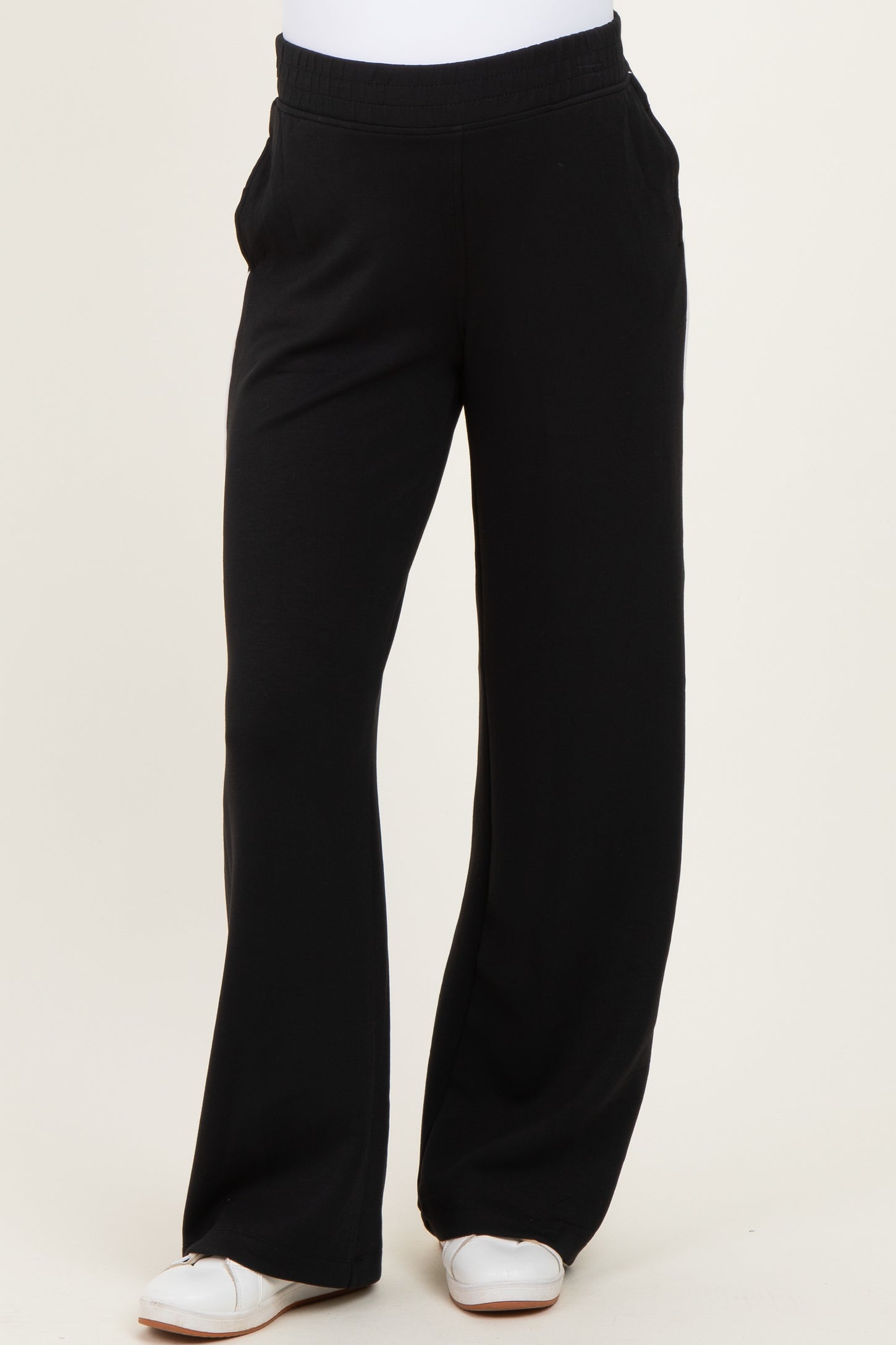 Black Stripe Detail Maternity Lounge Pants