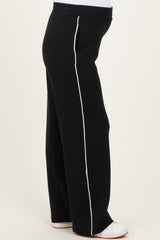 Black Stripe Detail Maternity Lounge Pants