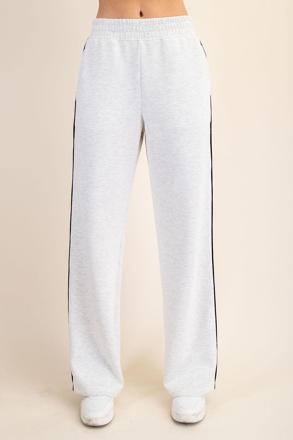 Light Heather Grey Stripe Detail Lounge Pants