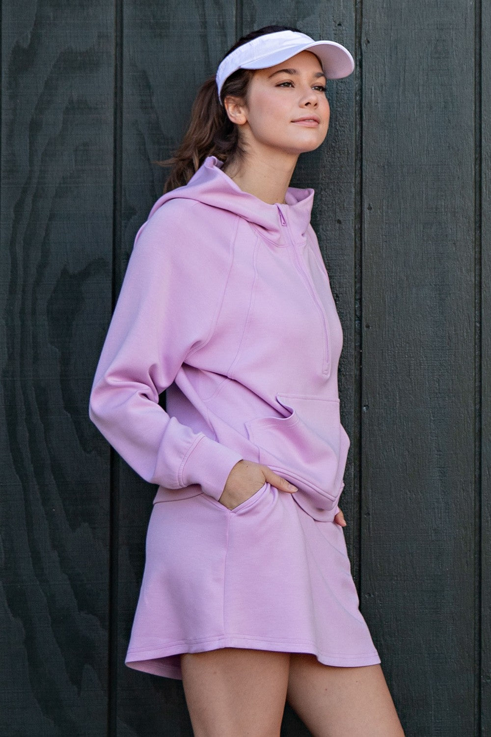 Lavender Drawstring Mini Skort