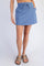 Blue Drawstring Mini Skort
