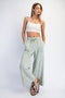 Mint Mineral Wash Wide Leg Ankle Pants