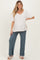 Ivory Oversized Reversible V-Neck Maternity Tee