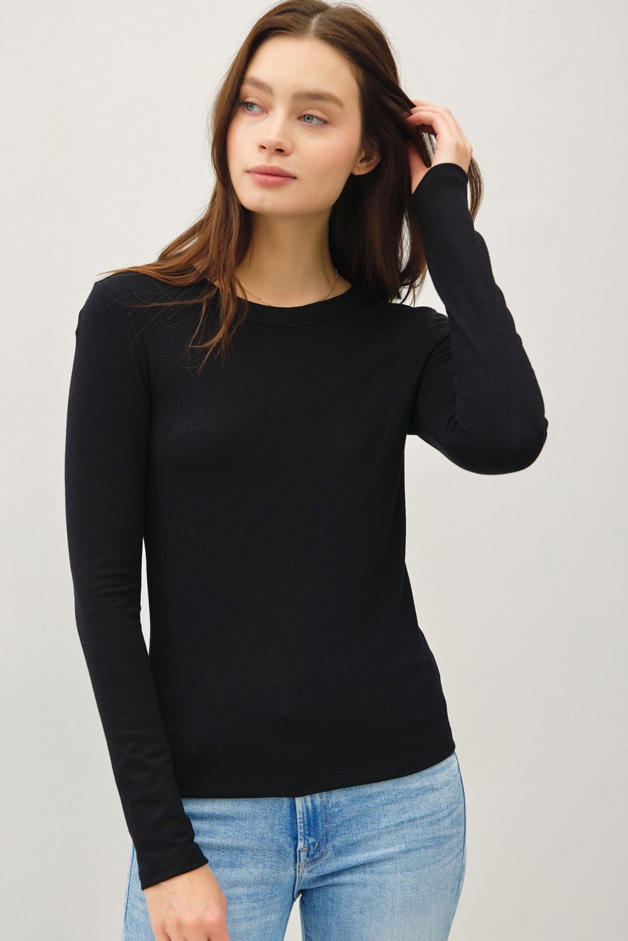 Black Long Sleeve Top