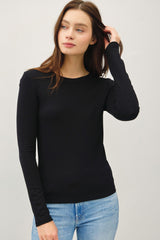 Black Long Sleeve Maternity Top