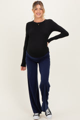 Black Long Sleeve Maternity Top