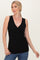 Black Crossover Ruched Nursing Tank