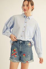 Light Blue Button Down Lightweight Casual Shirt