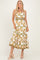 Olive Floral Sleeveless Tiered Maxi Dress
