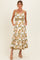 Olive Floral Sleeveless Tiered Maternity Maxi Dress