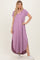 Dark Mauve Side Slit Maxi Dress
