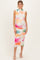 Multicolor Floral Ruched Sleeveless Maternity Midi Dress