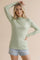 Sage Long Sleeve Floral Print Top