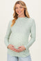 Sage Long Sleeve Floral Print Maternity Top
