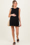 Black Knit Sleeveless Top Shorts Maternity Set