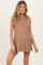 Mocha Knit Sleeveless Top Shorts Maternity Set
