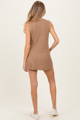 Mocha Knit Sleeveless Top Shorts Maternity Set