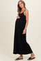 Black Sleeveless Wide Leg Maternity Jumpsuit