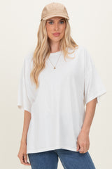 Ivory Oversized Mineral Wash Maternity T-Shirt
