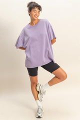 Dusty Purple Oversized Mineral Wash T-Shirt