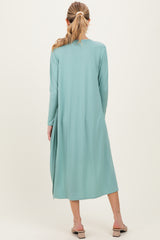 Sage Ribbed Cardigan 2 Piece Maternity Set