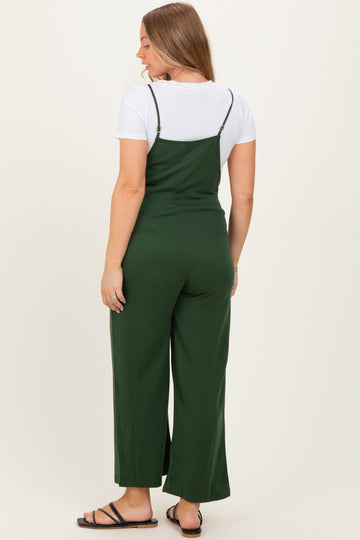 Army Green Wide Leg Maternity Jumpsuit