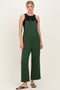 Army Green Wide Leg Jumpsuit