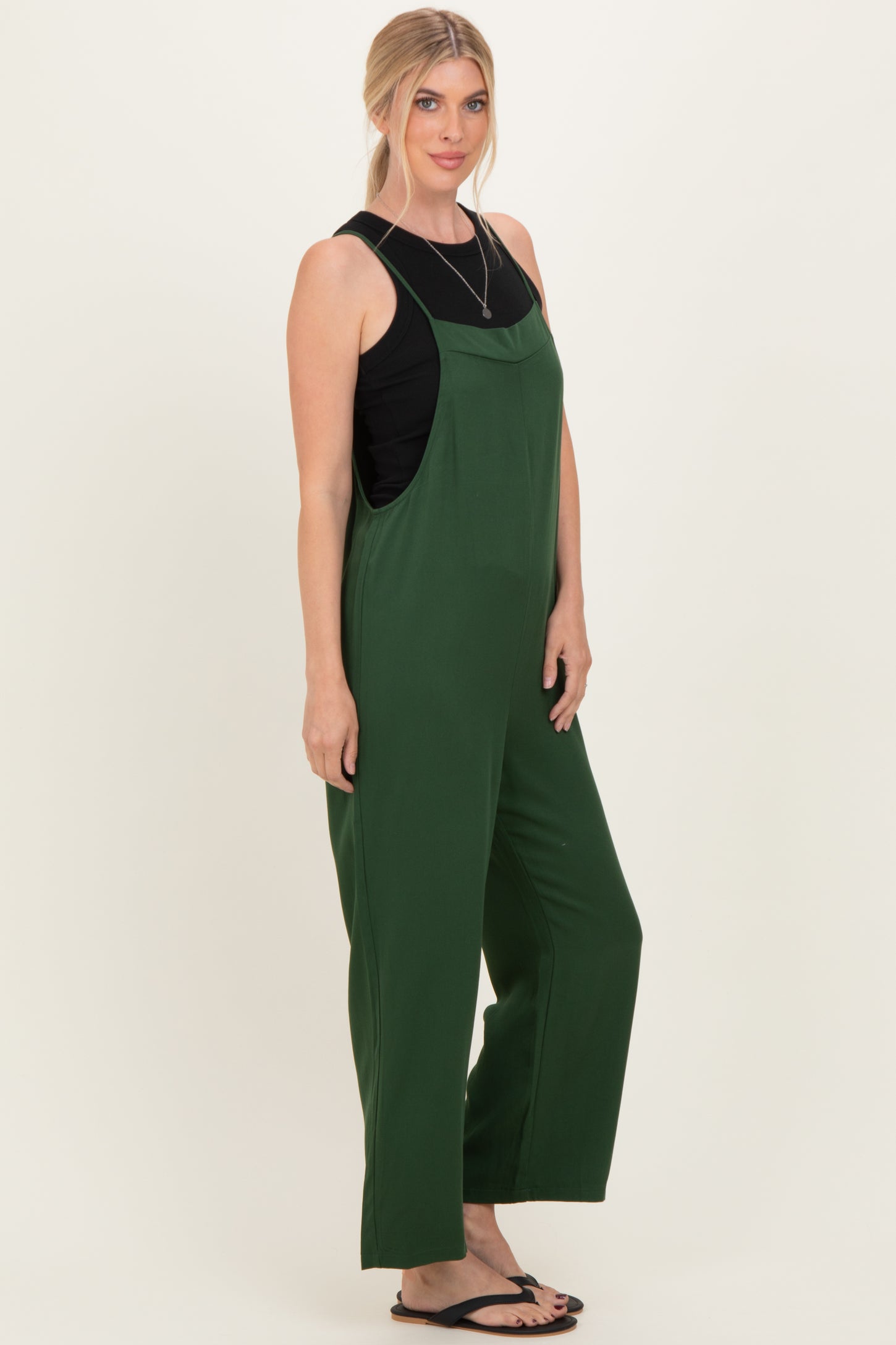 Army Green Wide Leg Jumpsuit